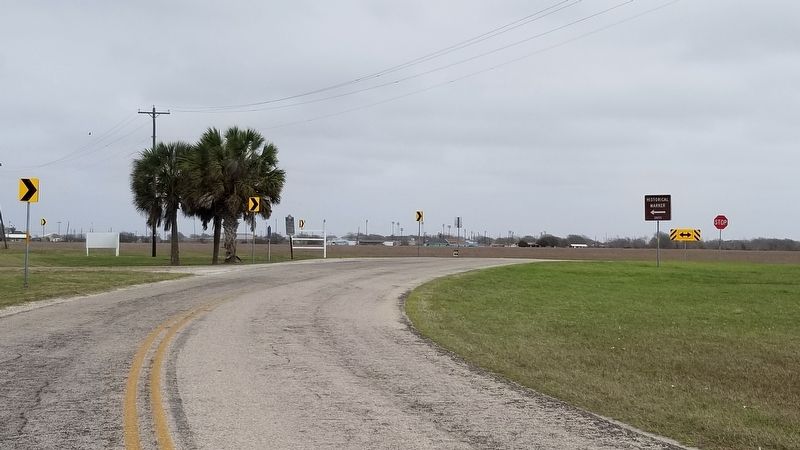 The view of the Site of Camp Hulen Marker from the road image. Click for full size.