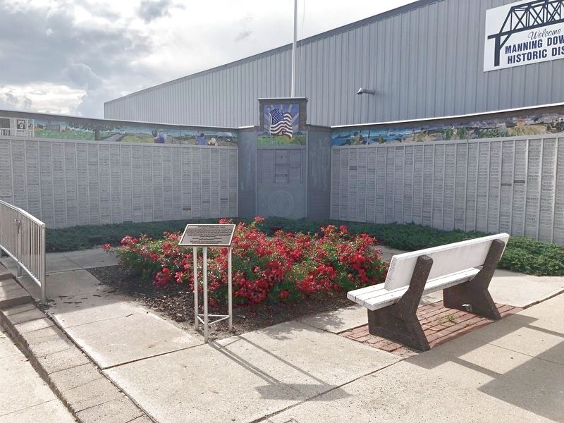 Veterans Memorial Wall and Marker. Click for full size. Veterans Memorial Wall and Marker image. Click for full size.