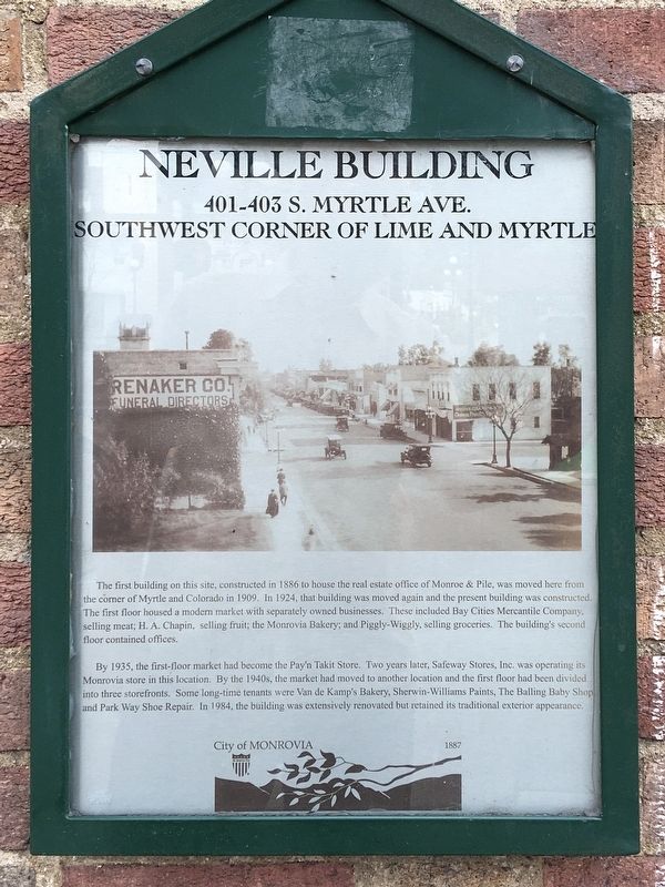 Neville Building Marker image. Click for full size.