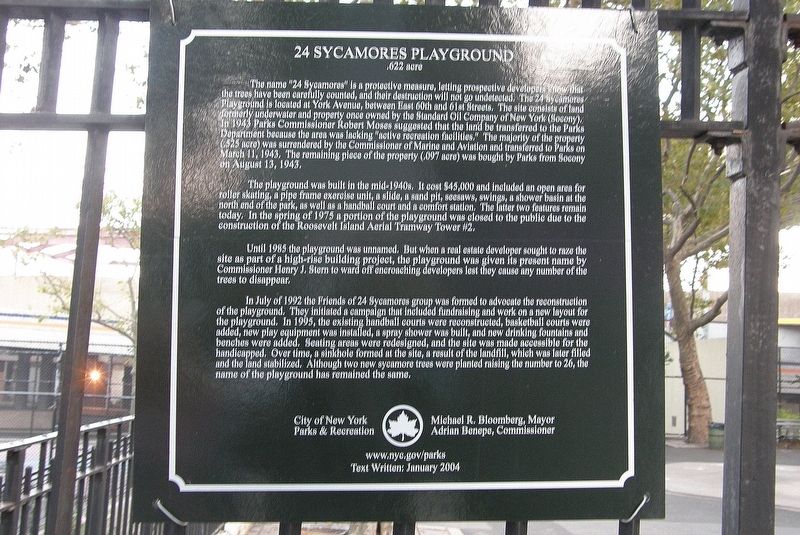 24 Sycamores Playground Marker. Click for full size. 24 Sycamores Playground Marker image. Click for full size.
