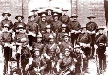 North West Mounted Police detachment in the Klondike image. Click for more information.