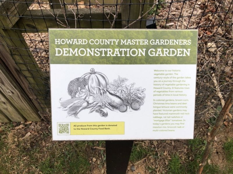 Howard County Master Gardners Demonstration Garden Marker image. Click for full size.