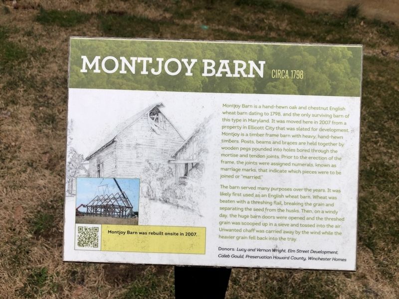 Montjoy Barn Marker image. Click for full size.