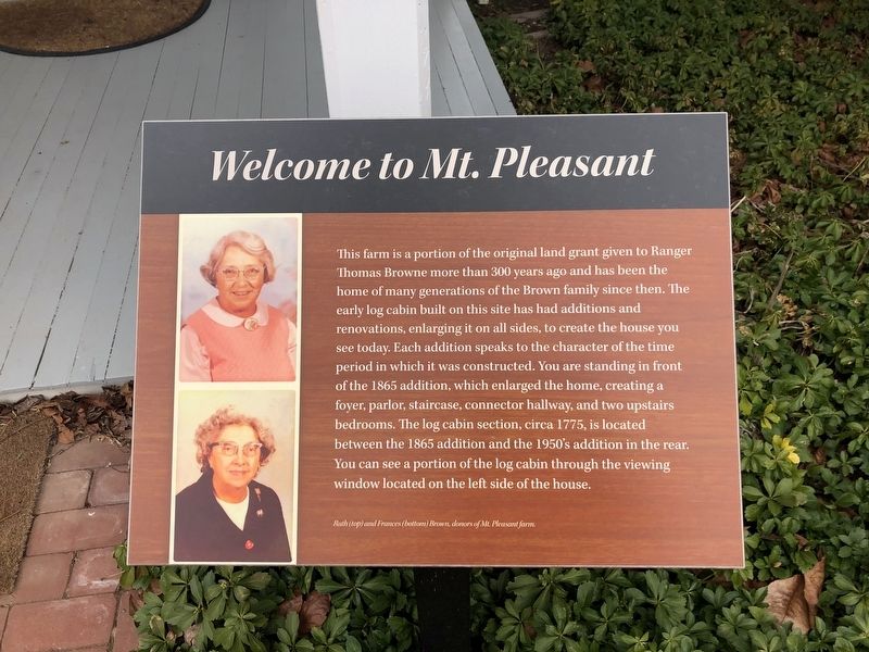 Welcome to Mt. Pleasant Marker image. Click for full size.