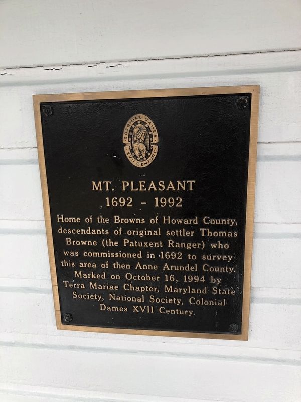 Mt. Pleasant Marker image. Click for full size.