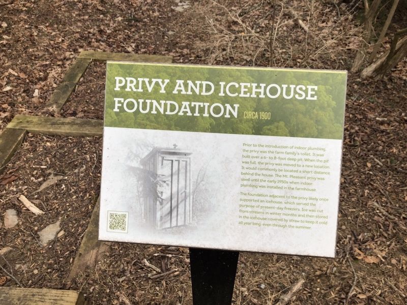 Privy and Icehouse Foundation Marker image. Click for full size.