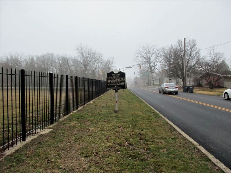 Bob Carey Marker, looking south towards Anderson University. Click for full size. Bob Carey Marker, looking south towards Anderson University image. Click for full size.