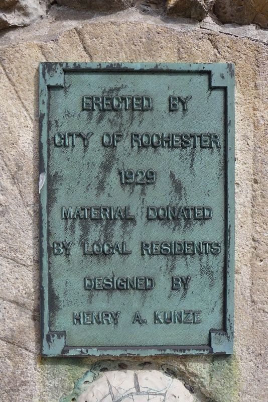 Marker on the south side of the millstone monument. Click for full size. Marker on the south side of the millstone monument image. Click for full size.