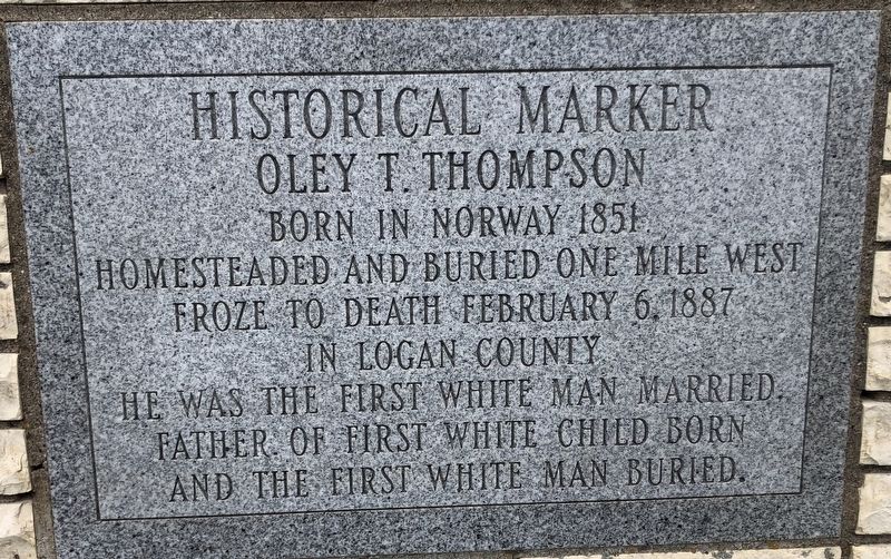 Oley T. Thompson Marker image. Click for full size.