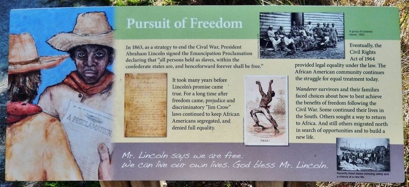 Pursuit of Freedom Marker image. Click for full size.