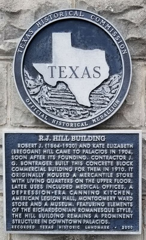 R.J. Hill Building Marker image. Click for full size.