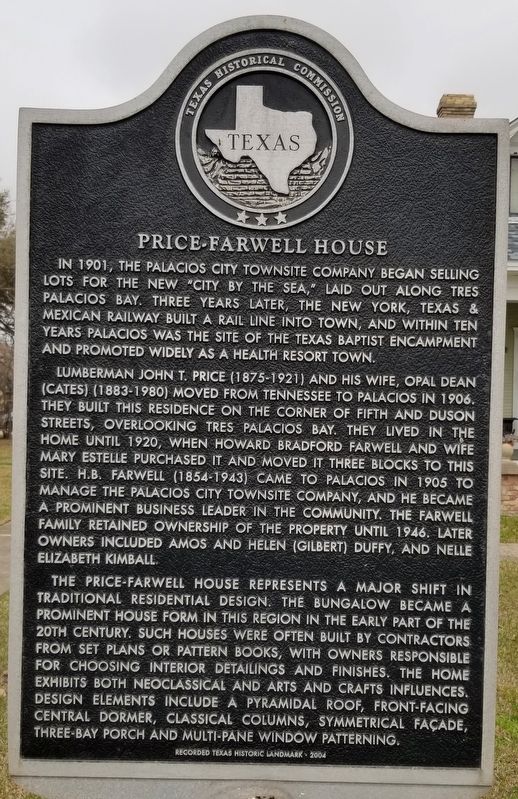 Price-Farwell House Marker image. Click for full size.