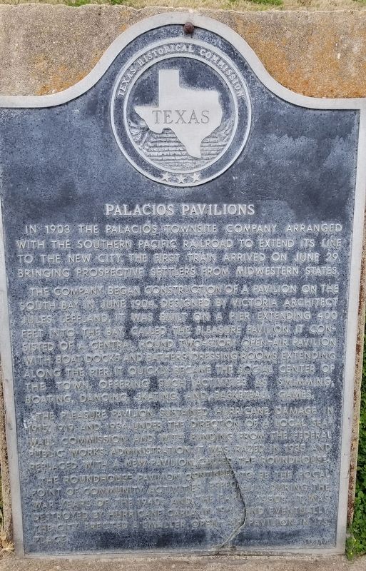 Palacios Pavilions Marker image. Click for full size.
