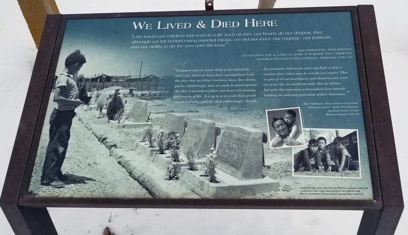 We Lived & Died Here Marker. Click for full size. We Lived & Died Here Marker image. Click for full size.