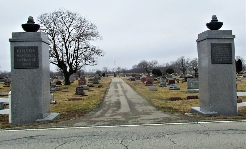 Vinson Cemetery Gates on Summitville Road. Click for full size. Vinson Cemetery Gates on Summitville Road image. Click for full size.
