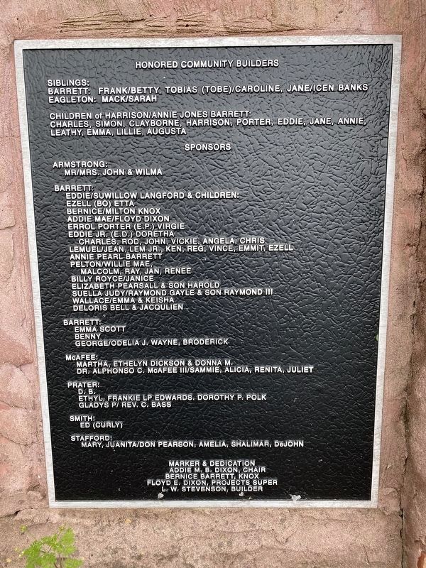 Harrison Barrett Dedication Marker image. Click for full size.