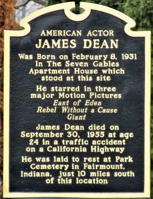 American Actor James Dean Marker image. Click for full size.
