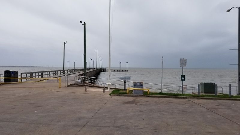 The view of the History of the Palacios Pavilion Marker. Click for full size. The view of the History of the Palacios Pavilion Marker image. Click for full size.
