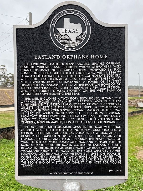 Bayland Orphans Home Marker image. Click for full size.