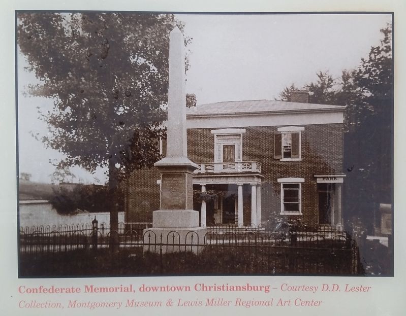Close up of photo on the Confederate Christiansburg Marker image. Click for full size.