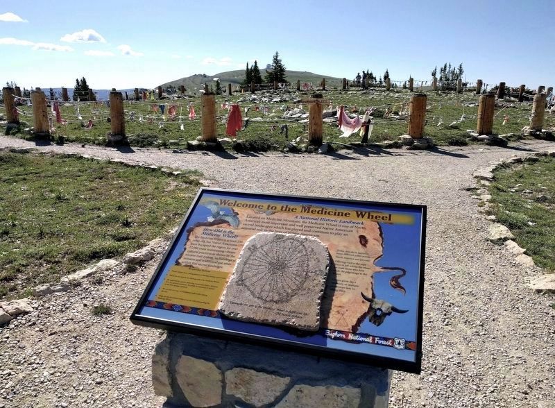 Marker and Medicine Wheel. Click for full size. Marker and Medicine Wheel image. Click for full size.