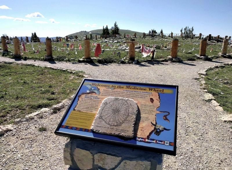 Marker and Medicine Wheel image. Click for full size.