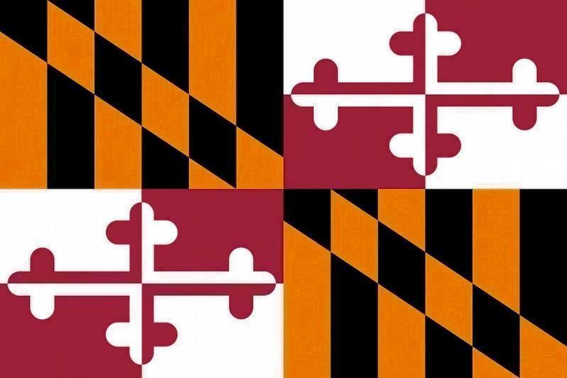 Present Flag of the State of Maryland image. Click for full size.