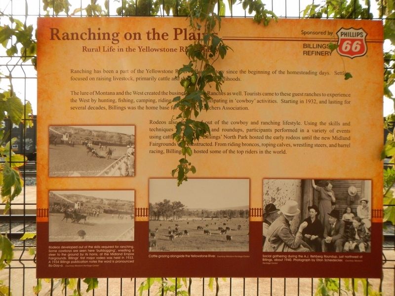 Ranching on the Plains Marker image. Click for full size.