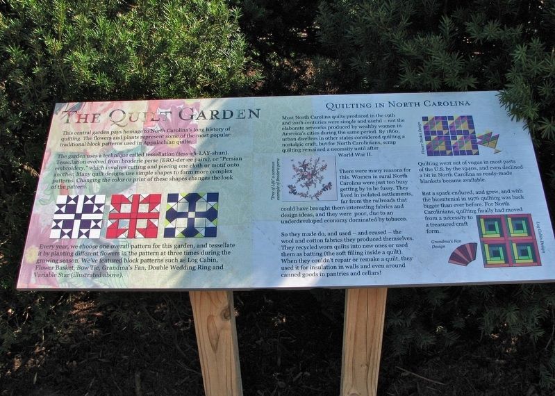 The Quilt Garden Marker. Click for full size. The Quilt Garden Marker image. Click for full size.
