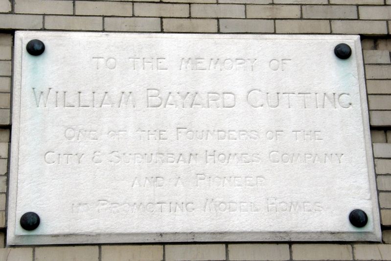 William Bayard Cutting plaque image. Click for full size.
