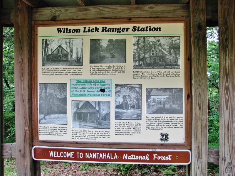 Wilson Lick Ranger Station Marker image. Click for full size.