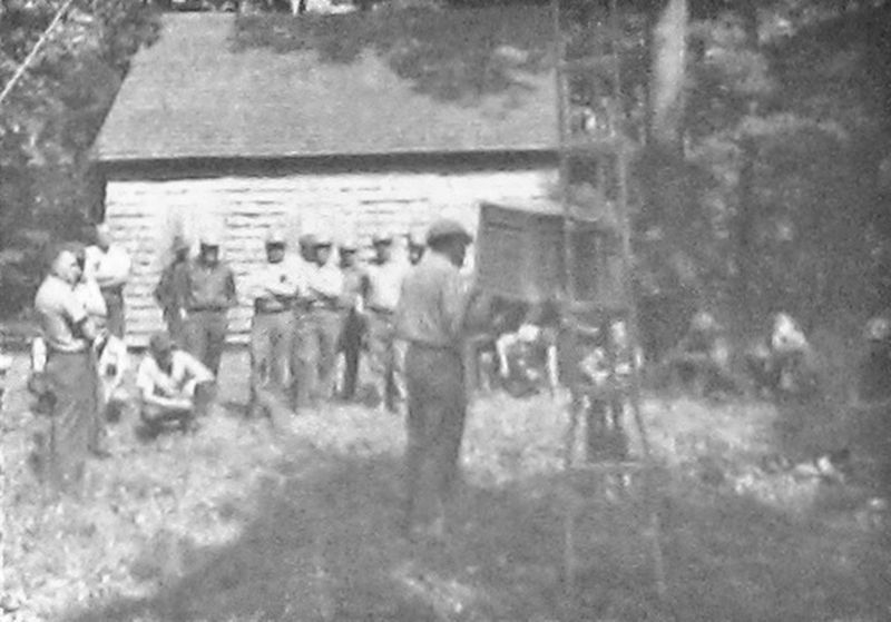 Marker detail: The photo above shows the last training session held at Wilson Lick in 1967. image. Click for full size.