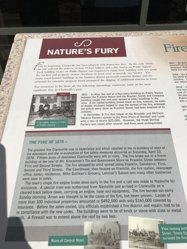 Nature's Fury / Fire & Wind — A Terrible Threat & a Frightful Force Marker Closeup image. Click for full size.