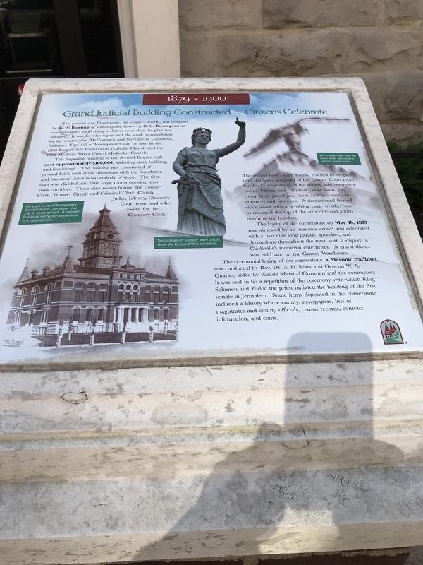 Grand Judicial Building Constructed ... Citizens Celebrate Marker. Click for full size. Grand Judicial Building Constructed ... Citizens Celebrate Marker image. Click for full size.
