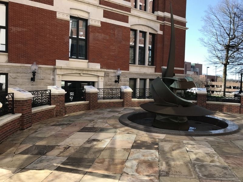 Disaster Strikes Again ... Courthouse Rises from Ashes Marker image. Click for full size.