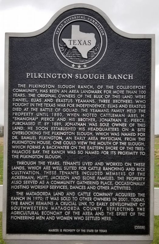 Pilkington Slough Ranch Marker image. Click for full size.