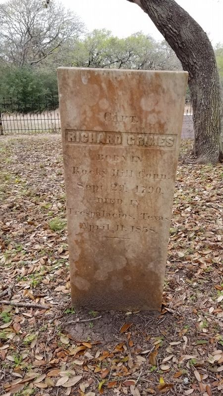 The gravestone of Captain Richard Grimes image. Click for full size.