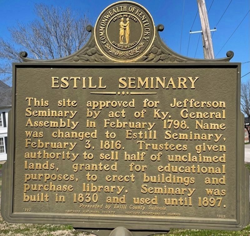 Estill Seminary / Collegiate Institute Marker image. Click for full size.