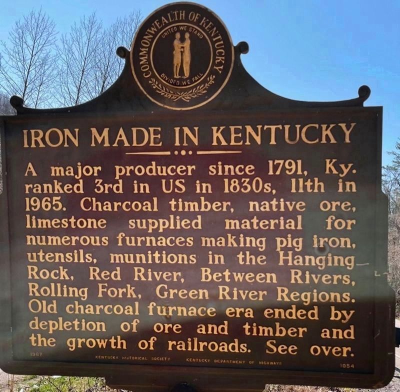 Red River Iron Works / Iron Made in Kentucky Marker image. Click for full size.