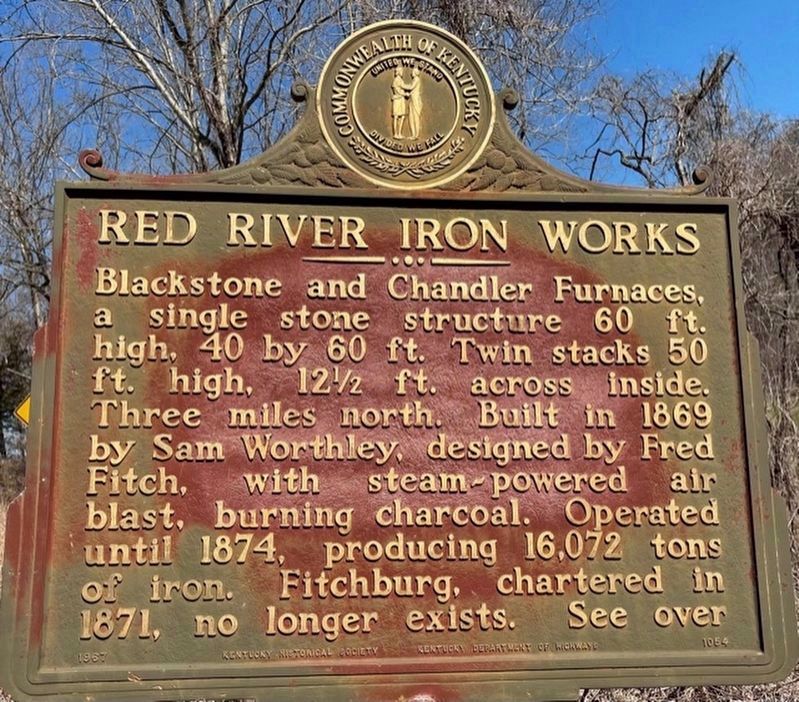 Red River Iron Works / Iron Made in Kentucky Marker image. Click for full size.