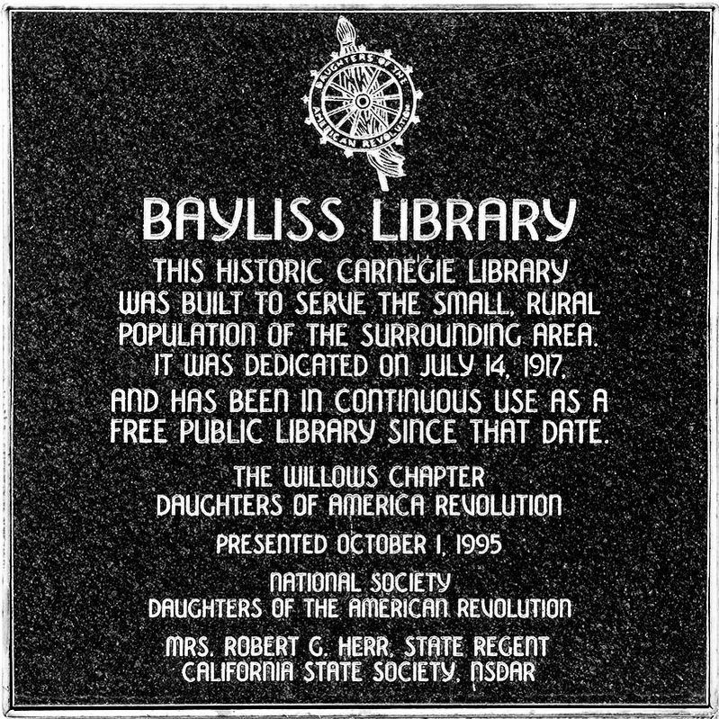 Bayliss Library Marker image. Click for full size.