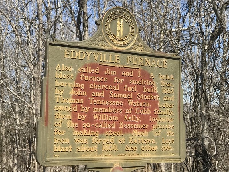 Eddyville Furnace Marker image. Click for full size.