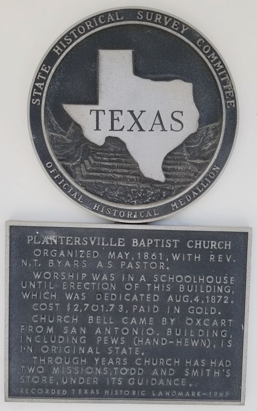 Plantersville Baptist Church Marker image. Click for full size.