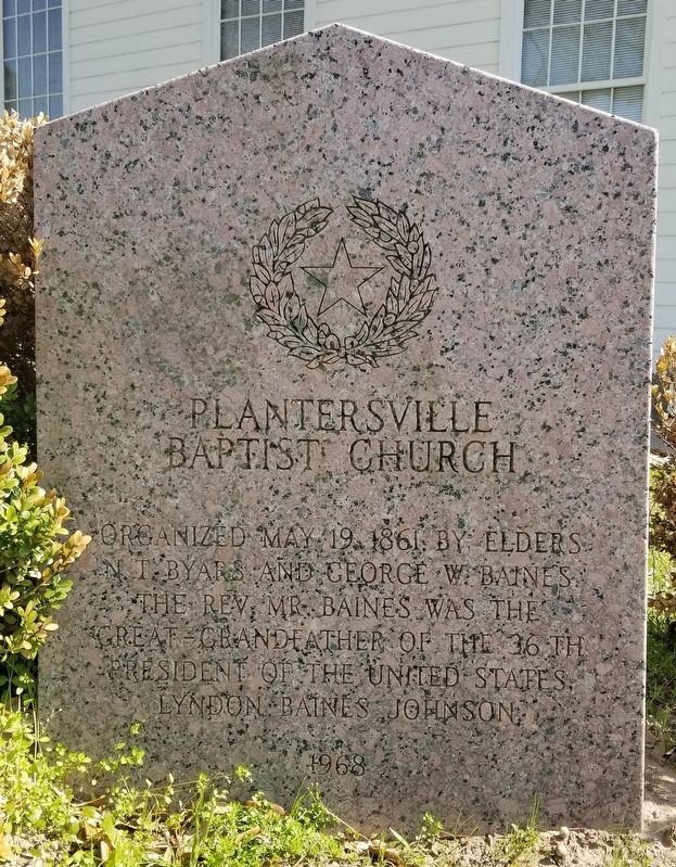 Plantersville Baptist Church Marker image. Click for full size.
