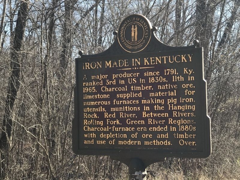 Iron Made in Kentucky Marker. Click for full size. Iron Made in Kentucky Marker image. Click for full size.