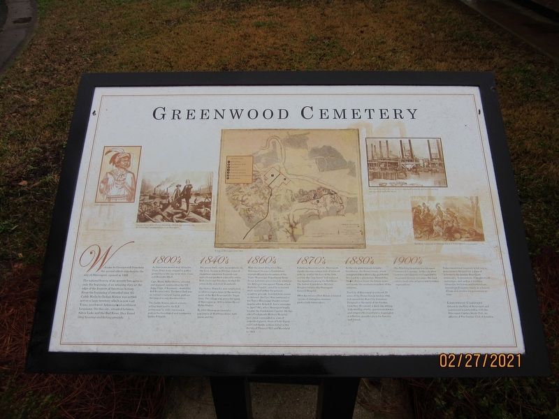Greenwood Cemetery Marker. Click for full size. Greenwood Cemetery Marker image. Click for full size.