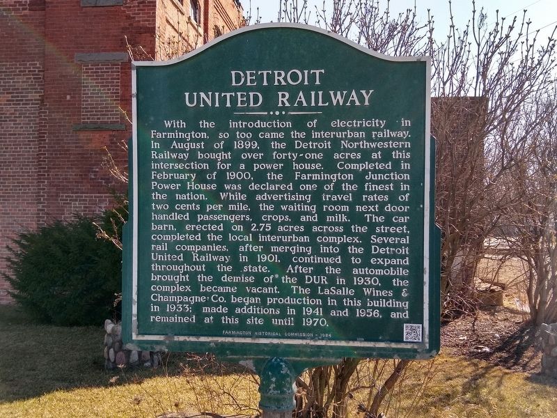 Detroit United Railway Marker image. Click for full size.