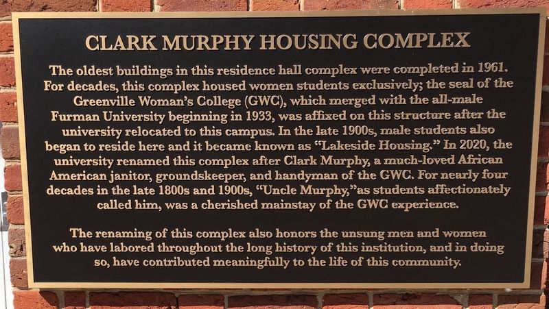 Clark Murphy Housing Complex Marker image. Click for full size.