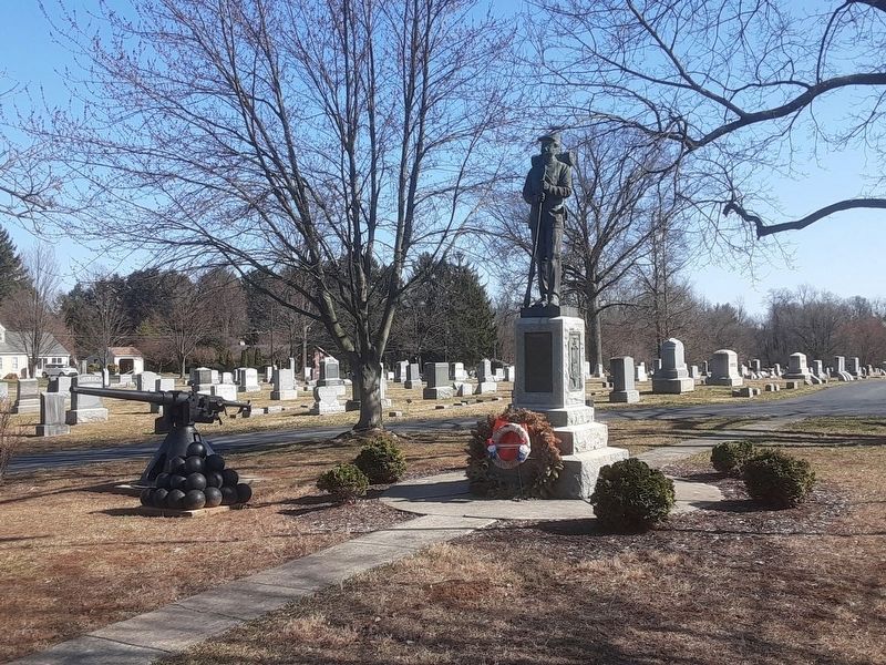 Mechanicsburg Cemetery Civil War Memorial Plaza Marker image. Click for full size.