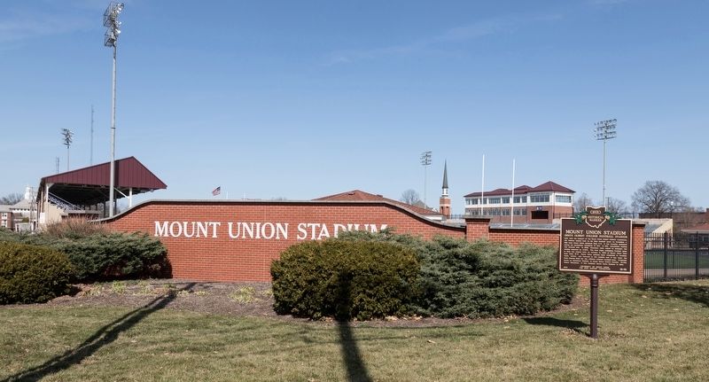 Mount Union Stadium and Marker image. Click for full size.